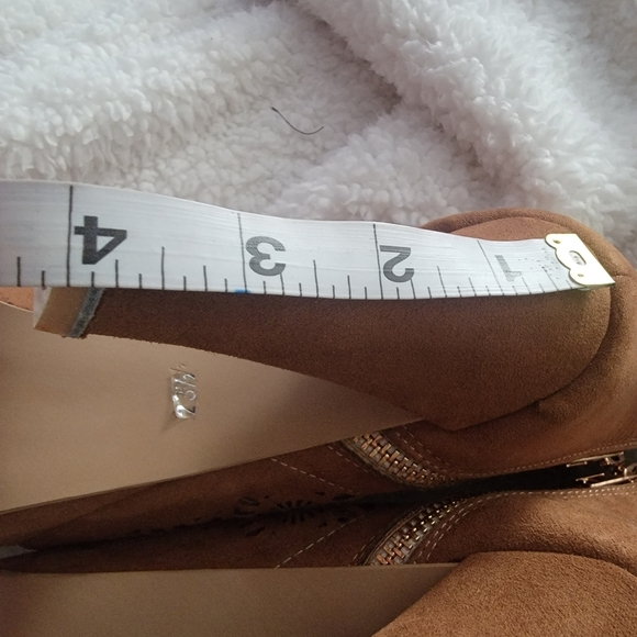 Suede Platforms Ankle Boots 4" heel - Picture 4 of 12